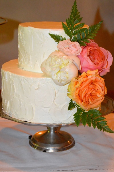 messy buttercream icing wedding cake. Chapel Hill, NC
